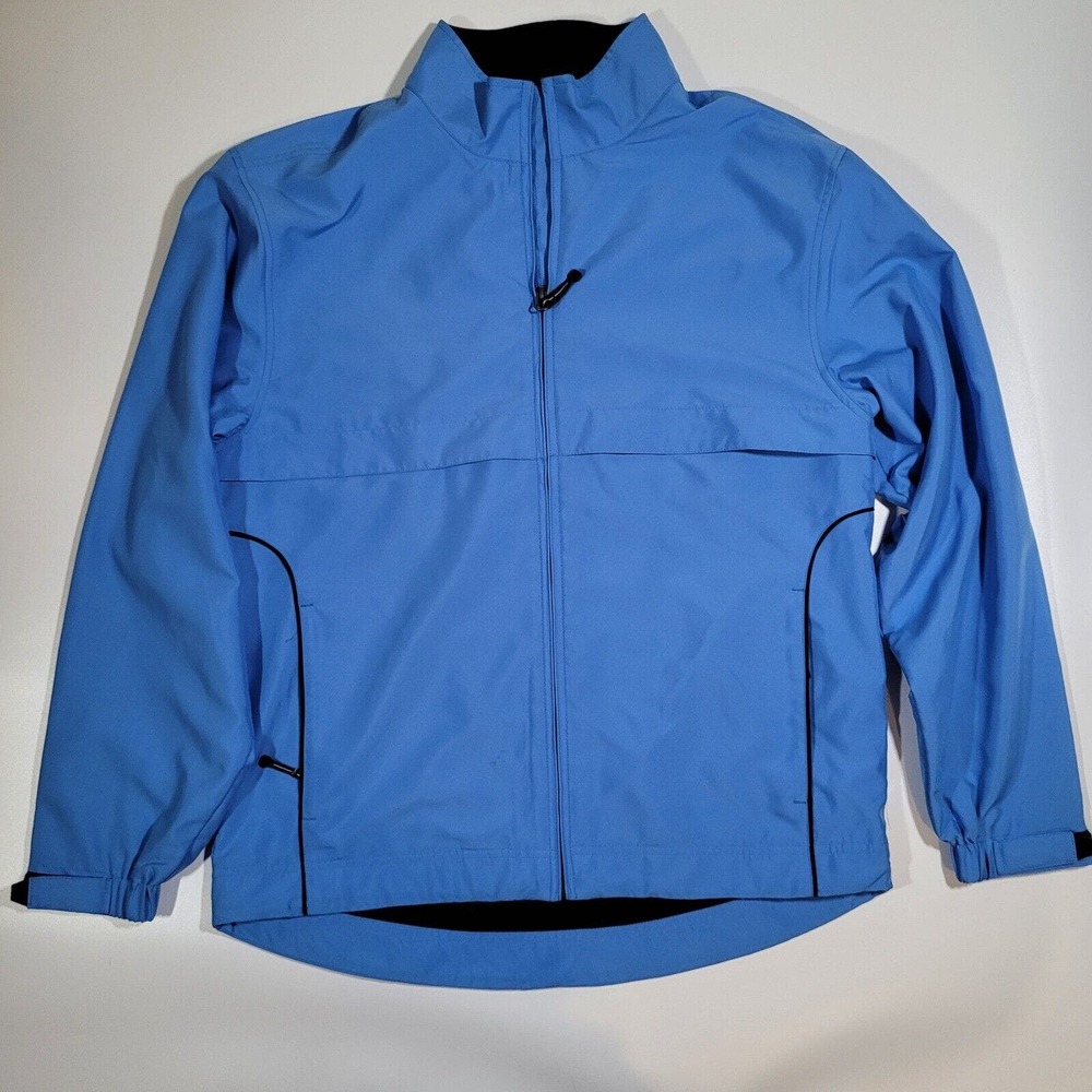 Cutter & Buck CBWindTec Mens Small Blue Full Zip Windbreaker Jacket RJ Reynolds‎